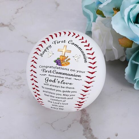 First Communion Gifts for Boys 8-12 Baseball Lovers - Religious Christian Easter Basket Stuffers for Boys Men Teens Catholic Baptism Gifts Confirmation Gift for Teenage End of Season Sports Present in Kuwait