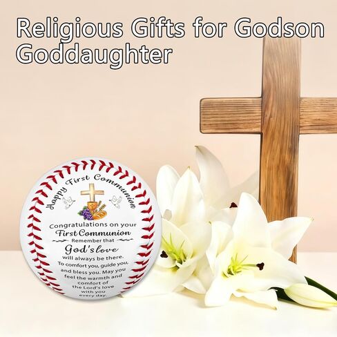 First Communion Gifts for Boys 8-12 Baseball Lovers - Religious Christian Easter Basket Stuffers for Boys Men Teens Catholic Baptism Gifts Confirmation Gift for Teenage End of Season Sports Present in Kuwait