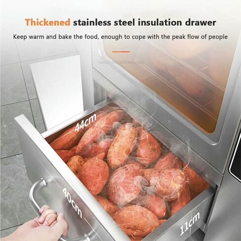 آلة البطاطس الحلوة المحمصة التجارية الأوتوماتيكية، فرن كهربائي للشارع، فرن بطاطس الذرة، سطح المكتب العمودي، آلة البطاطس الحلوة in Kuwait