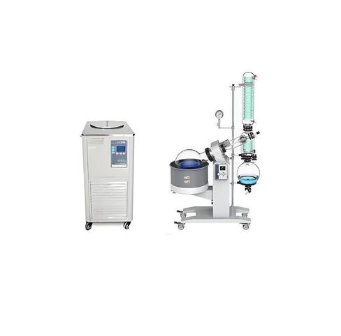 10l Rotary Evaporator with Cooling Chiller and Vacuum Pump, Double-Layer Tower Condenser, Quick Lifting, can be Upgraded to 20lrotary Evaporator for Free in Kuwait