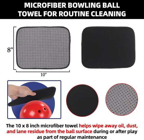 TonGass Bowling Accessory Combo Set, Microfiber Bowling Ball Shammy Pad 10"x8" & Microfiber Bowlings Seesaw Towel & Reusable Bowlings Shoe Protector Cover for Bowlers, Ideal for Travel & Competitions in Saudi Arabia