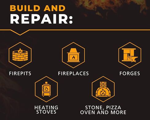 FireCast Castable Refractory Cement Mix Nano 3110 Degree Fahrenheit 19 Lbs High Temperature Heat Resistant Fireproof Mortar Build Repair Pizza Oven Fire Places Forge Kiln Stove in Kuwait