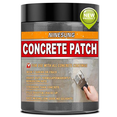 إصلاح رقعة الخرسانة - رقعة أسمنتية سريعة الجفاف لحشو الشقوق والثقوب والبقع في الممرات والأرضيات والرصيف والأساس - للاستخدام الداخلي والخارجي - مقاومة للطقس وتدوم طويلاً - مزيج سهل (16 أونصة) in Kuwait