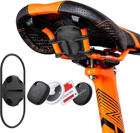 Bone Airtag Bike Strap, Hidden Bicycle Seatpost Mount Compatible with Apple Airtags, Anti-Theft Air tag GPS Tracker for Mountain & Road Bikes, E-Scooter & More in Saudi Arabia
