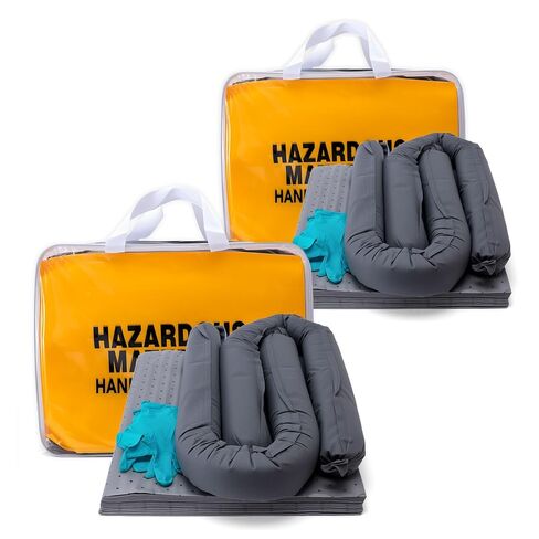 Universal Spill Kit (2-Pack) – OSHA & DOT Compliant | Fast-Absorbing Emergency Kit for Chemical, Oil, Water & Bodily Fluid Spills | for Vehicle, Industrial, Restaurant & Lab Use in Kuwait