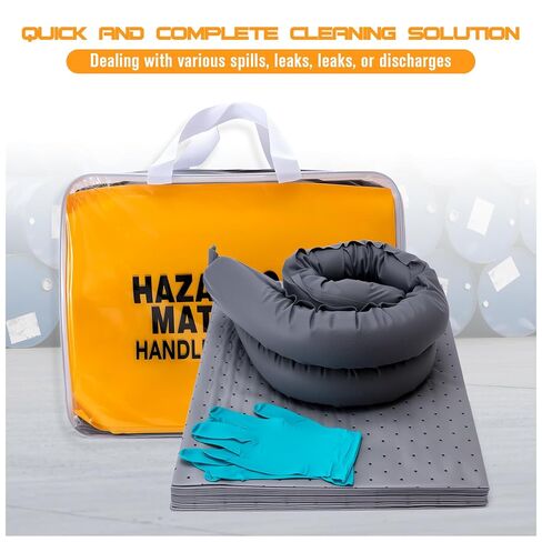 Universal Spill Kit (2-Pack) – OSHA & DOT Compliant | Fast-Absorbing Emergency Kit for Chemical, Oil, Water & Bodily Fluid Spills | for Vehicle, Industrial, Restaurant & Lab Use in Kuwait