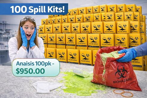 Aniasis Fluid Spill Clean-Up Kit – Blood & Bodily Fluid Spill Response Kit with PPE, Absorbent Powder, Biohazard Bag, Scoop & Instructions – for Home, Office, Schools & Healthcare in Saudi Arabia