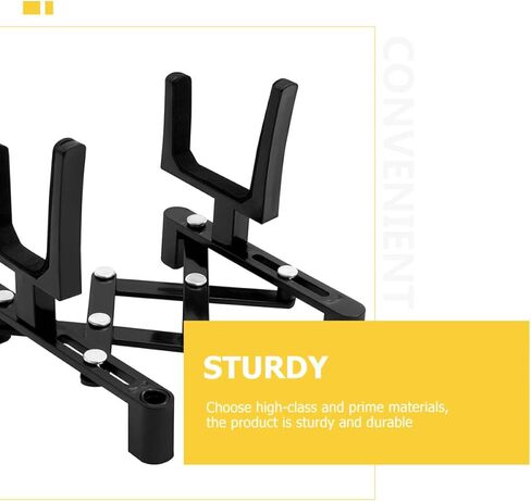 Alipis Foldable Black Violin Stand Portable Fiddle Floor Rack Professional Violin Holder for Orchestral and Stage Use in Saudi Arabia