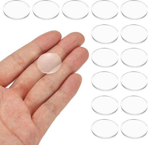 PATIKIL 20 Pack Biconvex Lens, 41mm Dia. 180mm Focal Length Optical Lenses Magnifier Paperweight Acrylic Double Convex for DIY Office Desk Home Science Experiment Telescope in Kuwait