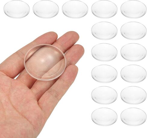 PATIKIL 10 Pack Biconvex Lens, 37mm Dia. 42mm Focal Length Aspheric Optical Lenses Magnifier Paperweight Acrylic Double Convex for DIY Office Desk Home Science Experiment Telescope in Kuwait