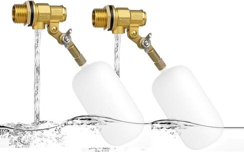 1/2 Inch Brass Water Float Valve, Pool Auto Fill Float Valve, Float Valve for Water Tank, Garden Hose Float Valve, Automatic Water Level Control for Pool, Pond, Fountain, Aquarium（2 Pack） in Kuwait