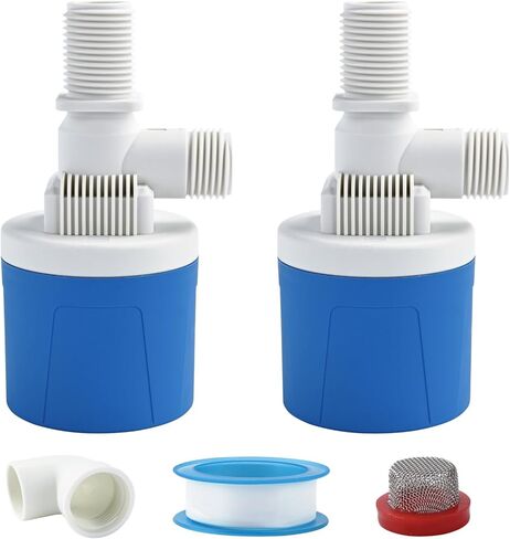 2Pcs 3/4" Top Inlet Water Float Valve, Automatic-Control Water Level Valve, Lightweight Aquapulse Control Tools for Livestock Water Tank, Swimming Pool,Aquaculture,Garden Irrigation Systems in Kuwait