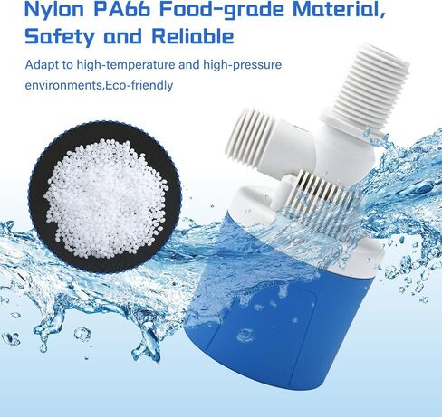 2Pcs 3/4" Top Inlet Water Float Valve, Automatic-Control Water Level Valve, Lightweight Aquapulse Control Tools for Livestock Water Tank, Swimming Pool,Aquaculture,Garden Irrigation Systems in Kuwait