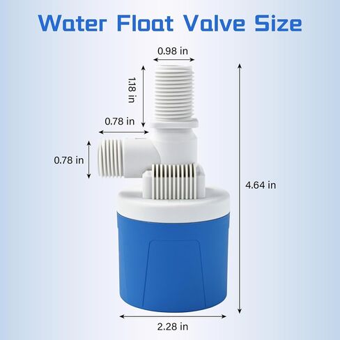 2Pcs 3/4" Top Inlet Water Float Valve, Automatic-Control Water Level Valve, Lightweight Aquapulse Control Tools for Livestock Water Tank, Swimming Pool,Aquaculture,Garden Irrigation Systems in Kuwait