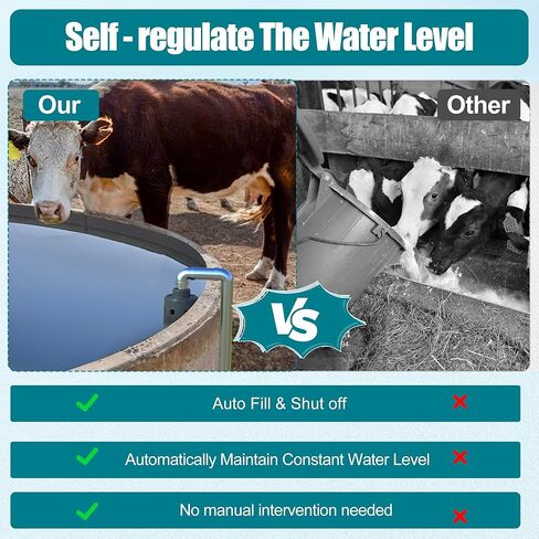 Float Valve for Water Tank Designed for Water Level Control, Auto Filling & Shut Off, Durable Nylon Resin Water Troughs Float Valve for Livestock Tank, Swimming Pool, Fish Pond etc Grey 1pc in Saudi Arabia