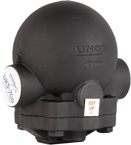 Unox 1" Ball Float,Thermostatic Steam Trap Threaded Liquid Flow Control Valve Cover and Body GGG 40.3 Sfero Cast Max. Pressure 16 Bar/Max. Temperature +250°C in Kuwait