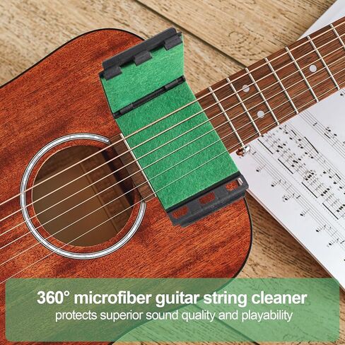4pcs Guitar String Cleaner Scrubber, Guitar Fretboard & Fingerboard Cleaning Tool Reusable Bass Ukulele String Maintenance Accessories for Care & Cleaning in Saudi Arabia
