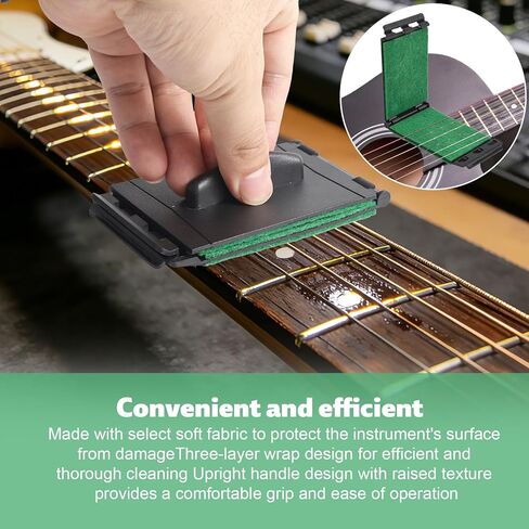 4pcs Guitar String Cleaner Scrubber, Guitar Fretboard & Fingerboard Cleaning Tool Reusable Bass Ukulele String Maintenance Accessories for Care & Cleaning in Saudi Arabia