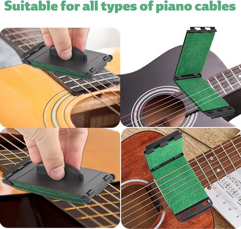 4pcs Guitar String Cleaner Scrubber, Guitar Fretboard & Fingerboard Cleaning Tool Reusable Bass Ukulele String Maintenance Accessories for Care & Cleaning in Saudi Arabia
