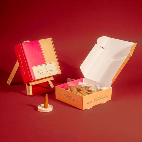 قسط الرموز روز روز مخاريط البخور | المصنوعة يدويا ، العضوية وخالية من الفحم | زهور المعبد المعاد تدويرها | 40 مخروطات ، 100 جم | رائحة طويلة الأمد للتأمل واليوغا والمنزل والطقوس الروحية in Kuwait