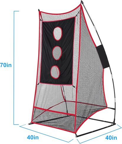 Football Kicking Cage - Portable Football Punting Practice Net with 3 Target Cloth - 3x6FT Sports Field Training Set for Youth Kickers & Adults in Kuwait