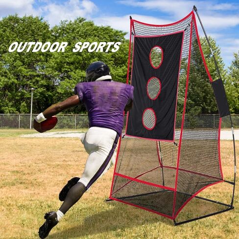 Football Kicking Cage - Portable Football Punting Practice Net with 3 Target Cloth - 3x6FT Sports Field Training Set for Youth Kickers & Adults in Kuwait