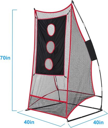 Football Kicking Cage - Portable Football Punting Practice Net with 3 Target Cloth - 3x6FT Sports Field Training Set for Youth Kickers & Adults in Kuwait
