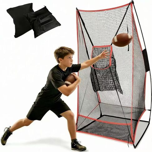 Football Kicking Net - Portable Practice Net with Target Zone for Backyard Punting Passing Snapping Accuracy - Sideline Training Tool for Improving Skills & Confidence for Adults Kids in Kuwait