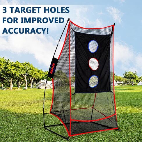 Kapler Football Kicking Net for Field Goals - 3x6FT Portable Football Net with Holder Tee - Sideline Practice for Backyard Skill Improvement in Kuwait