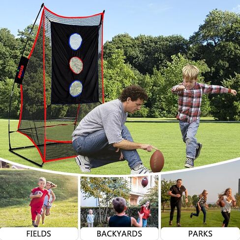 Kapler Football Kicking Net for Field Goals - 3x6FT Portable Football Net with Holder Tee - Sideline Practice for Backyard Skill Improvement in Kuwait