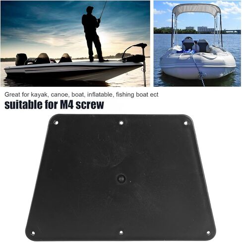 Plastic Transom Outboard Plate Durable Easy Installation for Inflatable Boat Yacht Canoe Fishing Boat Black in Saudi Arabia