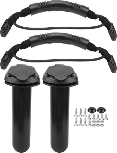 Canoeing Oblique Fixed Fishing Stand, Fixed Fishing Bracket with 30° Angled Rod Holder and Nylon Webbing Handle, Stainless Steel Buckle Set for Kayak Canoe Fishing Equipment in Kuwait