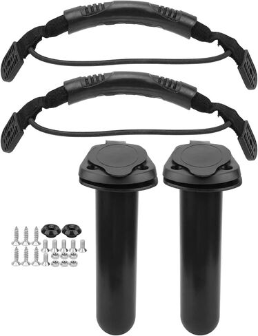 Canoeing Oblique Fixed Fishing Stand, Fixed Fishing Bracket with 30° Angled Rod Holder and Nylon Webbing Handle, Stainless Steel Buckle Set for Kayak Canoe Fishing Equipment in Kuwait