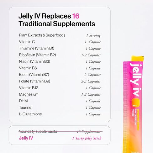 الدعم الصحي أثناء شرب الكحول ودعم الكبد اليومي والتخلص من السموم - DHM - فيتامينات ب - أعواد الهلام ذات النكهة النباتية للتعافي الصباحي - 6 عبوات in Kuwait