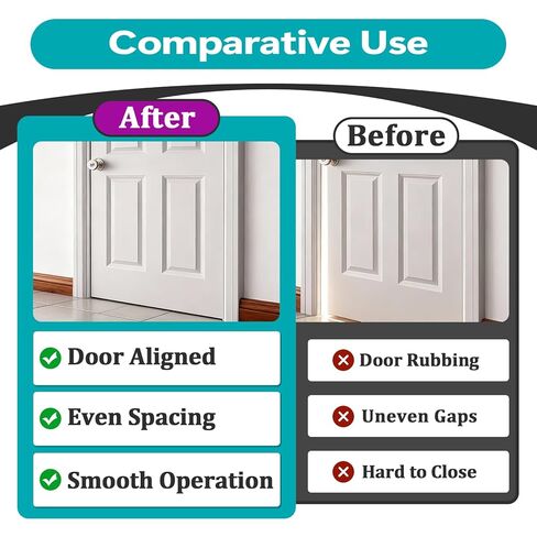 30 Pcs 3.5 Inch Door Hinge Shims for Door Hinge Repair, Trimmable Door Hinge Adjustment Shims, Interior Door Shim for Door Alignment Fix(Black) in Saudi Arabia