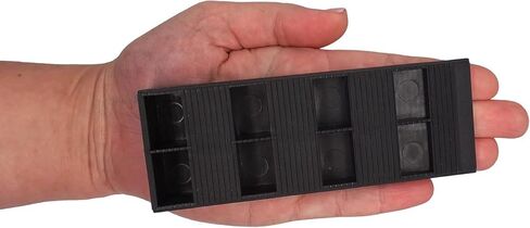 (Pack of 4) Black Plastic Rib Wedges 4.72" x 1.73" x 0.98" (120 x 44 x 25 mm) for Levelling Spacing Wedges Interlocking Wedges in Kuwait