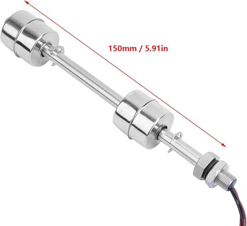 Stainless Steel Double Ball Float Switch,Switch Tank Water Level Controller Sensor for Tank Pool Sump Pump Control,10mm Action Range (150mm / 5.91in) in Saudi Arabia