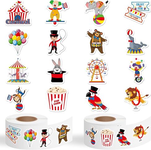 Haooryx Easter Kids' Sticker Rolls - 1000pcs 16 Design Easter Drawing Self-Adhesive Sticker Roll Giftwrap Cute Cartoon Love Hope Jesus He Is Risen Happy Spring Sunday School Gift Wraping Greeting Card in Kuwait