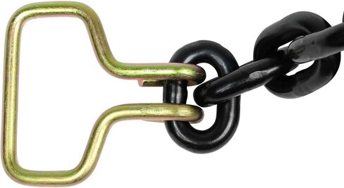 Mytee Products 4 Pcs G70 5/16" Chain & Easy Binder Kit - (2) 5/16"-3/8" Easy Ratcheting Chain Load Binder & (2) 5/16" x 20' G70 Transport Chain w/Grab Hooks - 4700 lbs WLL for Truck Trailer Tie Down in Kuwait