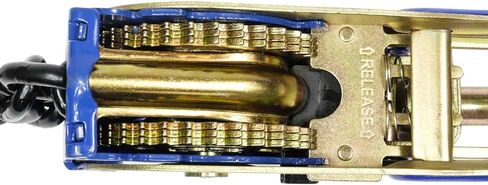 Mytee Products 4 Pcs G70 5/16" Chain & Easy Binder Kit - (2) 5/16"-3/8" Easy Ratcheting Chain Load Binder & (2) 5/16" x 20' G70 Transport Chain w/Grab Hooks - 4700 lbs WLL for Truck Trailer Tie Down in Kuwait