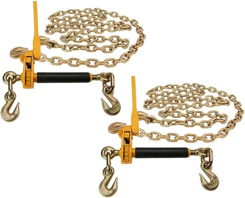 Mytee Products (4 Pack) 3/8" X 16' G70 Chain 5/16-3/8 Peerless QuikBinder Kit H5125-0658 Ratchet Load Binder WLL #7,100 in Kuwait