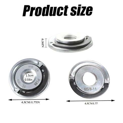 Angle Grinding Tool Flange Nut, Quick Change Locking Flange Nuts, Tool-Free Disc Replacement, Secure Grip & Durable Steel Construction Grinder Disc Nut, for M14, 5/8"-11 Thread (5/8-11 * 2Pcs) in Saudi Arabia