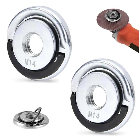 Angle Grinding Tool Flange Nut, Quick Change Locking Flange Nuts, Tool-Free Disc Replacement, Secure Grip & Durable Steel Construction Grinder Disc Nut, for M14, 5/8"-11 Thread (5/8-11 * 2Pcs) in Saudi Arabia
