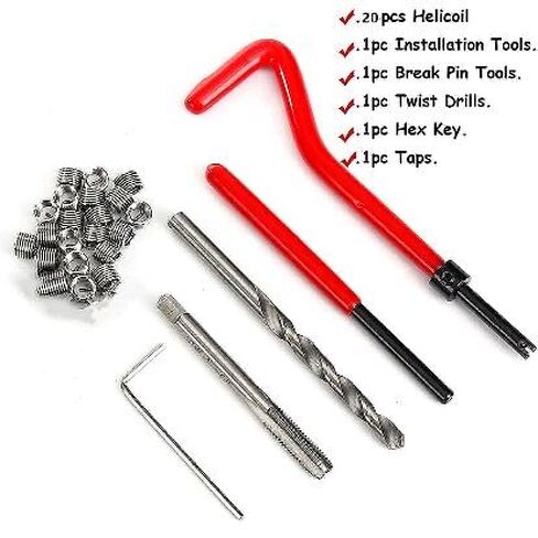New 25pcs Thread Repair Kit Helicoil Car Pro Coil Tool M6x1.0x8.0MM US in Saudi Arabia