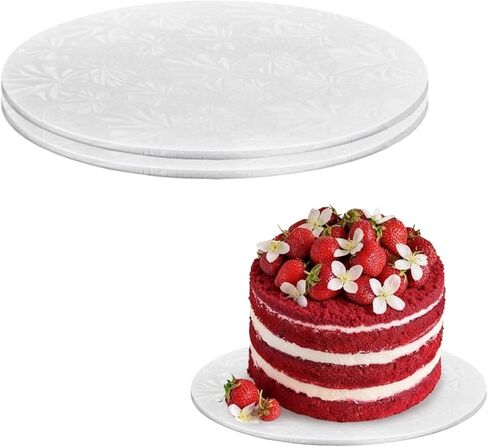 10 PCS Cake Drums, 1/4 Inch Thick 12 Inch Round Cake Boards, White, Professional Quality Cake Cardboards, Card Base, Cake Mat White in Saudi Arabia