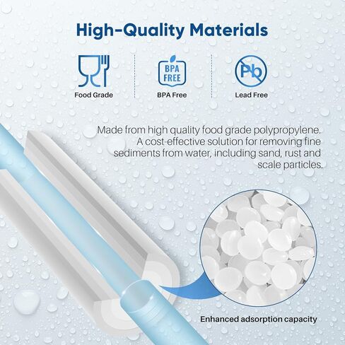 PUREPLUS 5 Micron 10" x 2.5" Whole House Sediment Home Water Filter Cartridge Replacement for Any 10 inch RO Unit, Culligan P5, Aqua-Pure AP110, Dupont WFPFC5002, CFS10, WHKF-G05, 4Pack in Kuwait