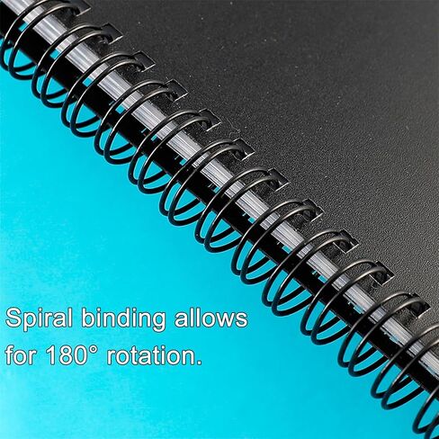 Sheet Music Folder, 20 Sleeves Spiral Music Binder for 40 Pages, Writeable 2-Sided Sheet Music Organizer, Lay Flat Design for Piano, Choir, Band, Letter Size 8.5 x 11, Black in Kuwait