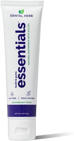 Essentials Fluoride-Free Toothpaste, Plant-Based Daily Toothpaste for Fresh Breath, SLS-Free, Clean Ingredients, 4 oz, by Dental Herb Company in Kuwait