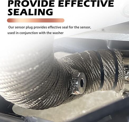 2PCS Sensor Plug with 2PCS O Rings,M18 X 1.5 Sensor Bung Plug with Inner Hexagonal Head,304 Stainless Steel Sensors Bypass Plugs Car Accessories for Providing Sealing in Kuwait