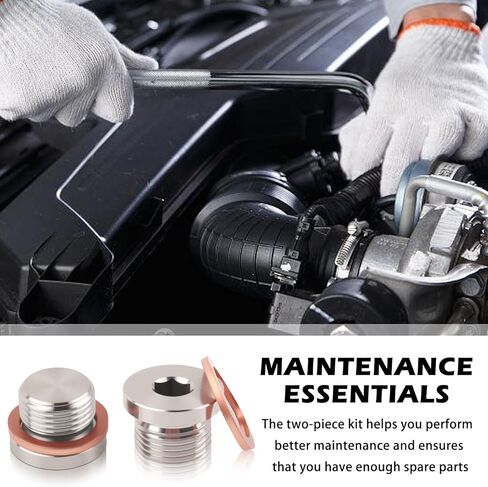 2PCS Sensor Plug with 2PCS O Rings,M18 X 1.5 Sensor Bung Plug with Inner Hexagonal Head,304 Stainless Steel Sensors Bypass Plugs Car Accessories for Providing Sealing in Kuwait